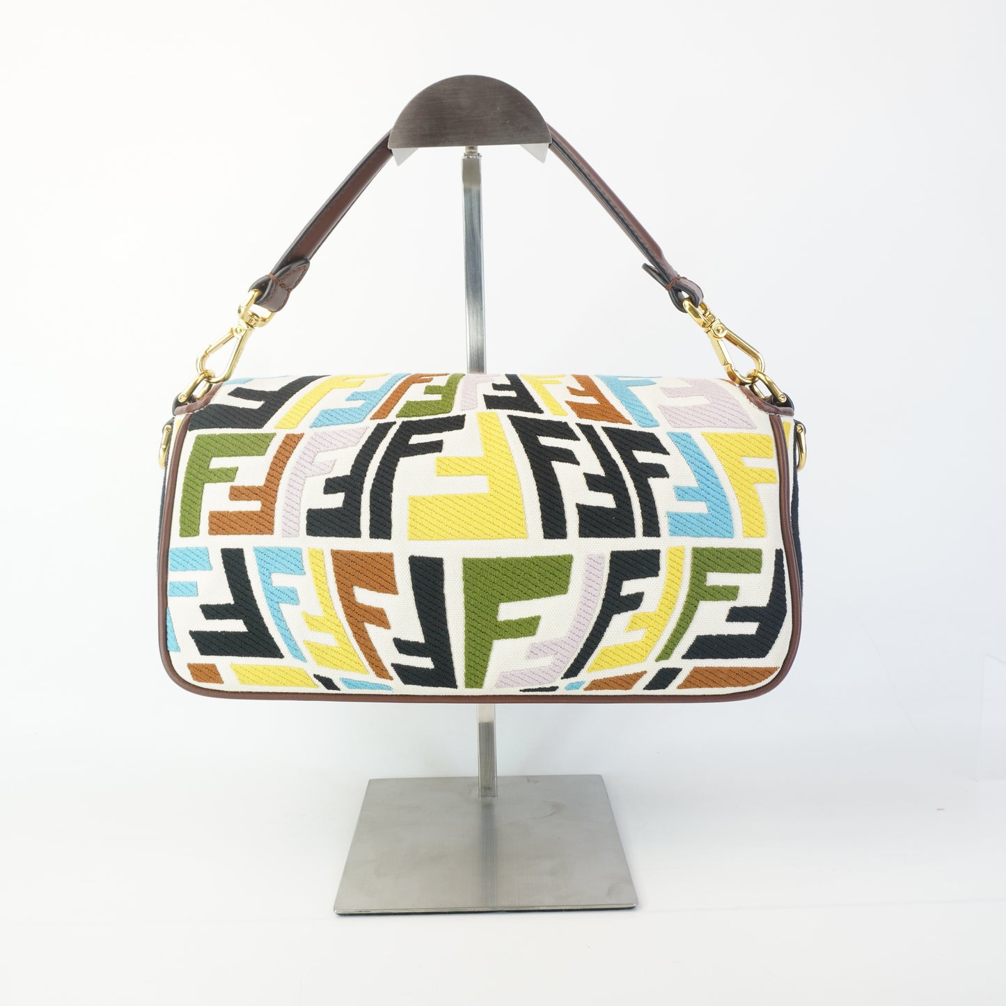 Fendi Sarah Coleman Canvas Fish Eye Baguette