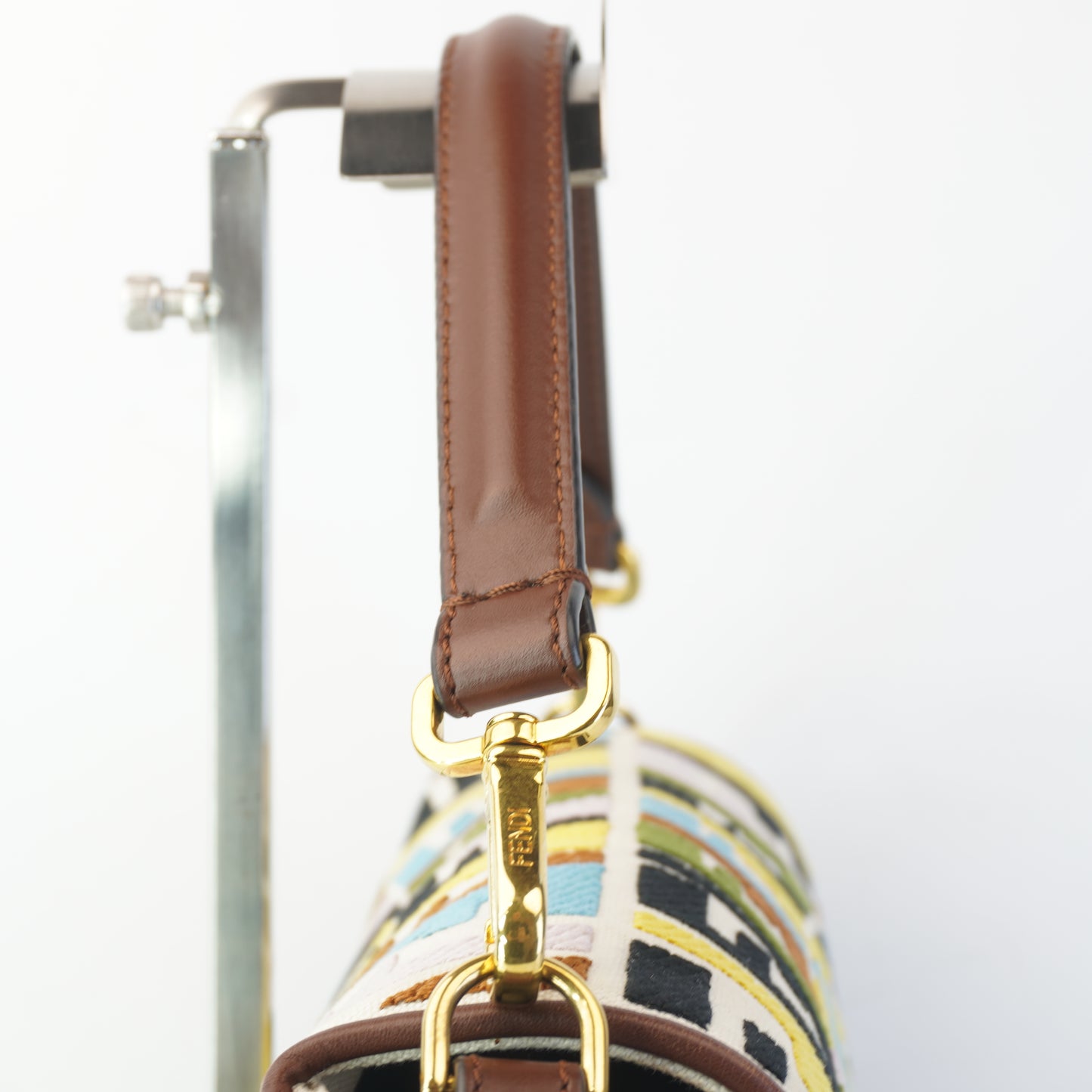 Fendi Sarah Coleman Canvas Fish Eye Baguette