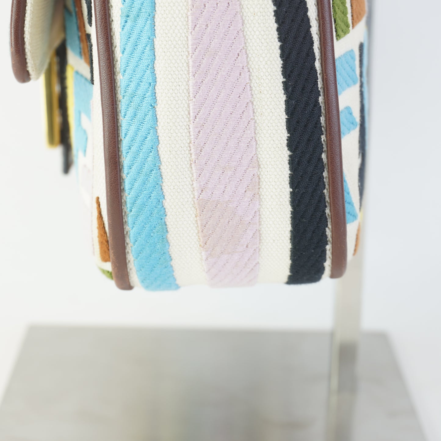 Fendi Sarah Coleman Canvas Fish Eye Baguette