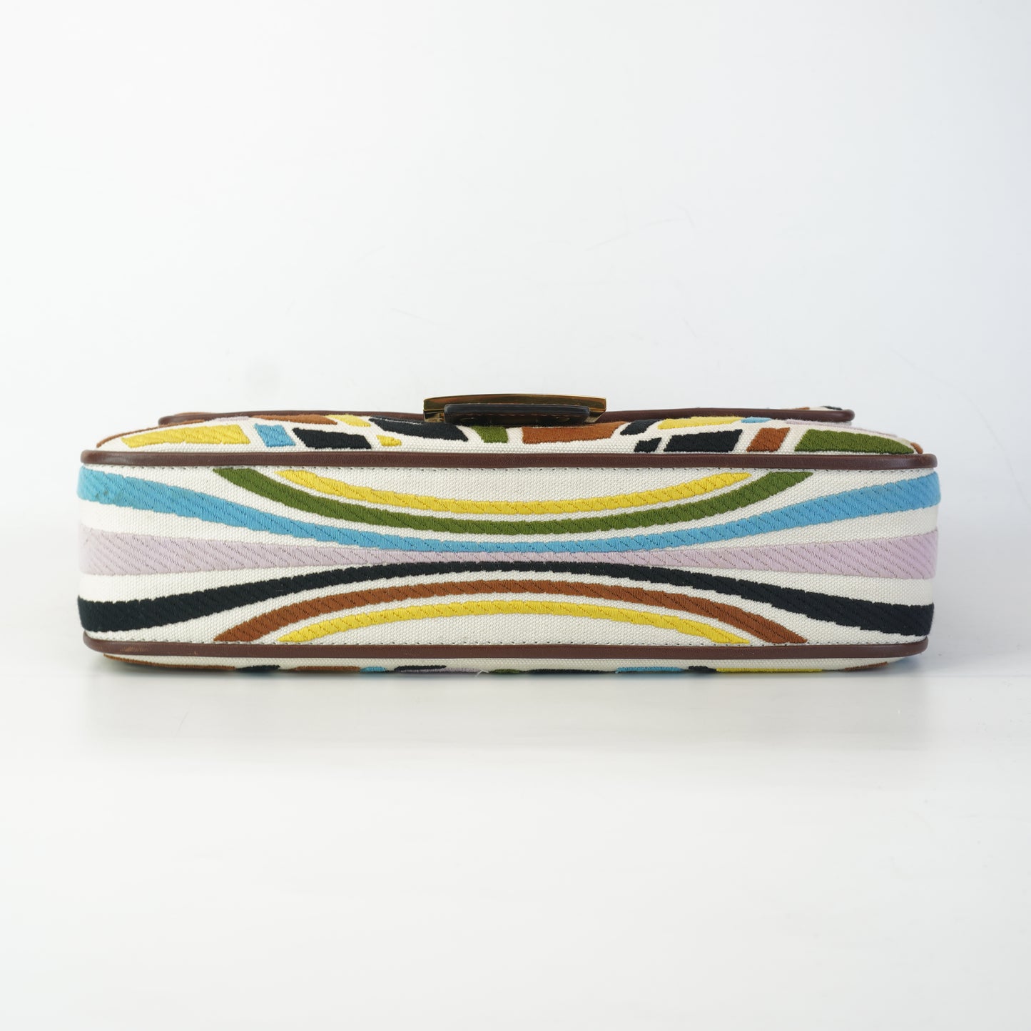 Fendi Sarah Coleman Canvas Fish Eye Baguette