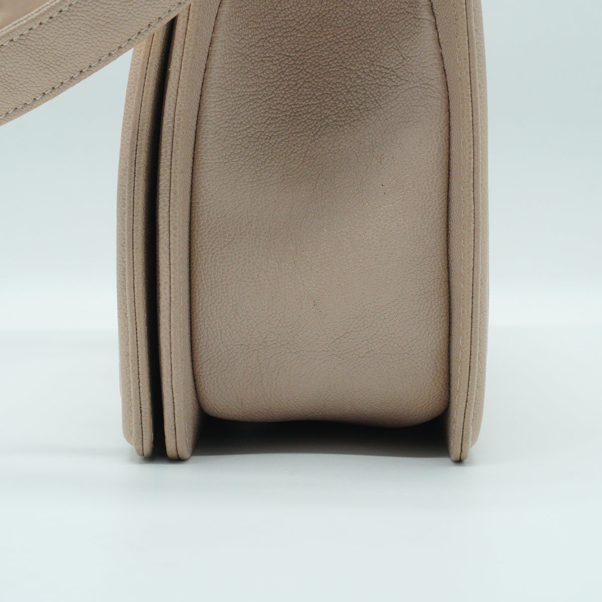 Chanel	Leboy Flap Bag Caviar Light Beige GHW Small
