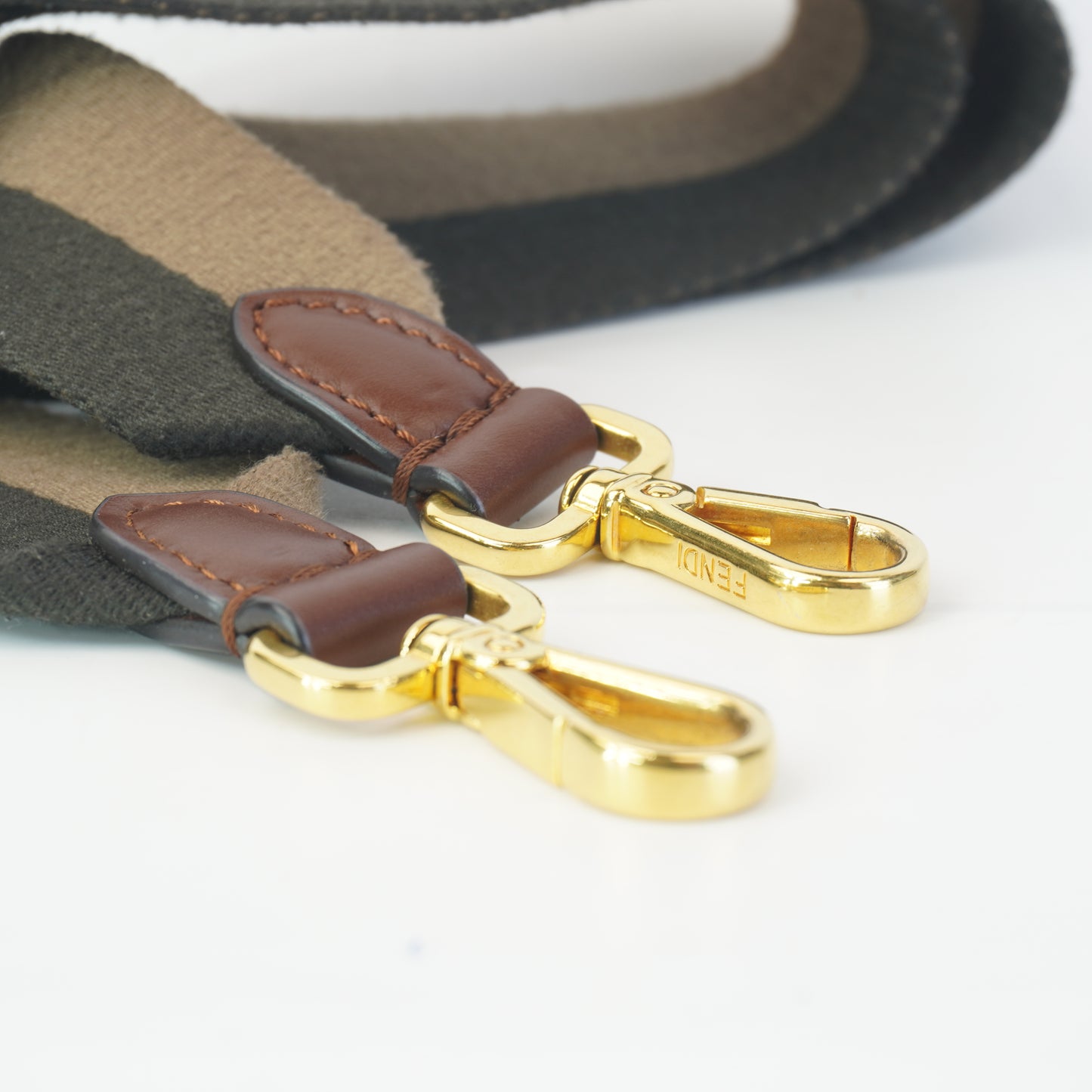 Fendi Sarah Coleman Canvas Fish Eye Baguette