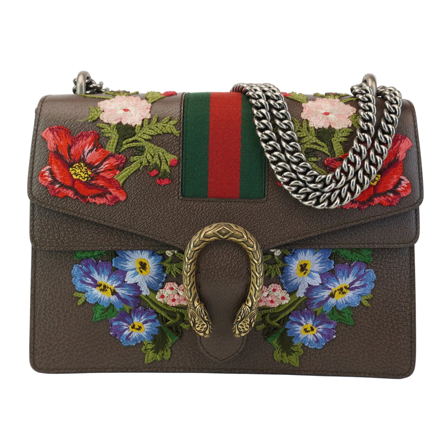 Gucci Dionysus Golden Brown Floral Embroidered Large