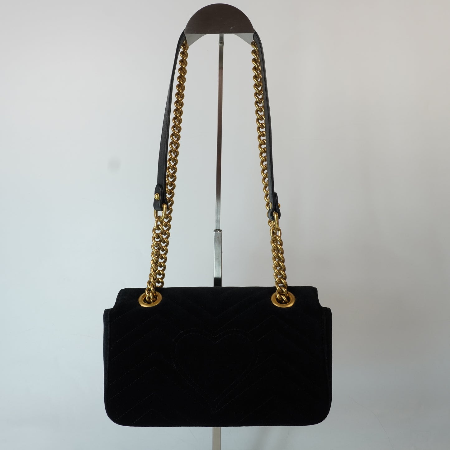 Gucci GG Marmont Metallese Velver Shoulder  Bag