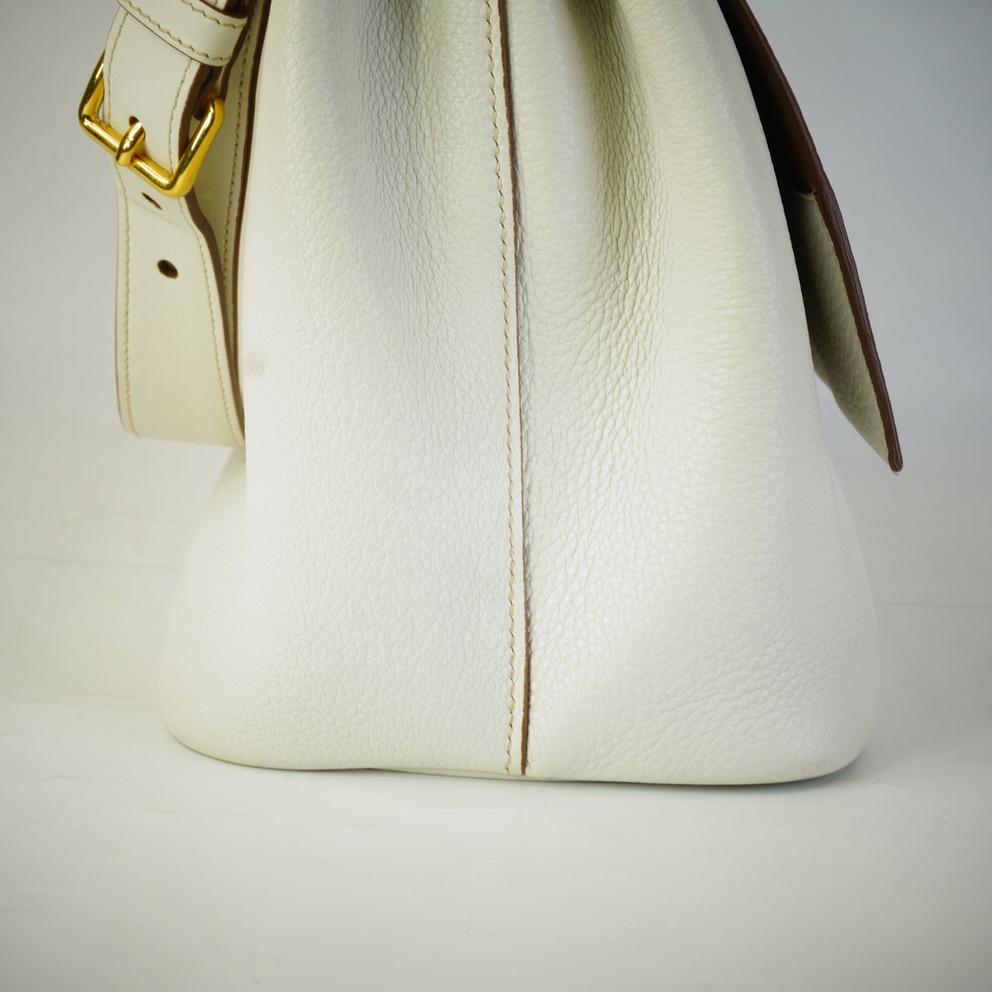Prada Lychee Leather Should Bag GHW Medium