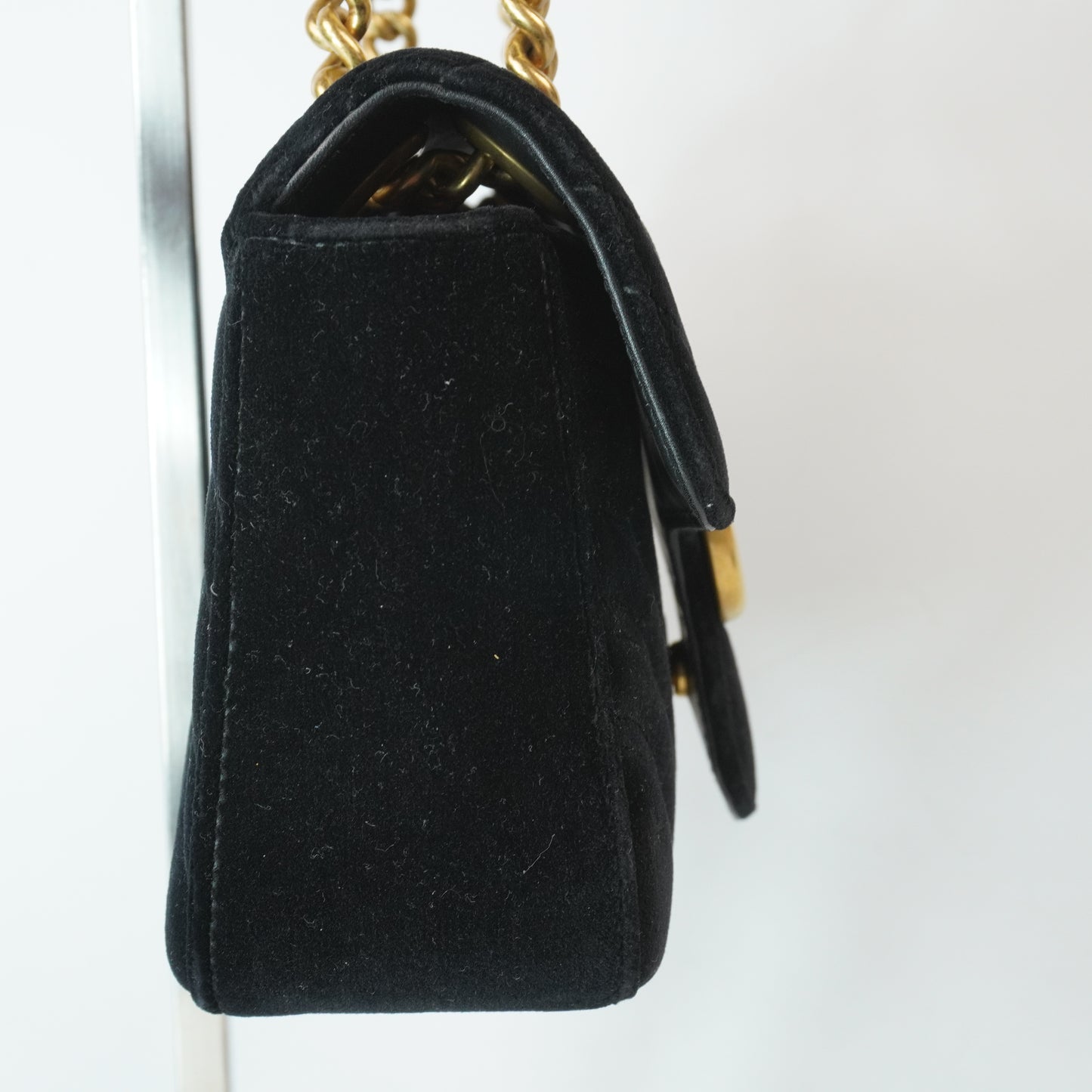 Gucci GG Marmont Metallese Velver Shoulder  Bag