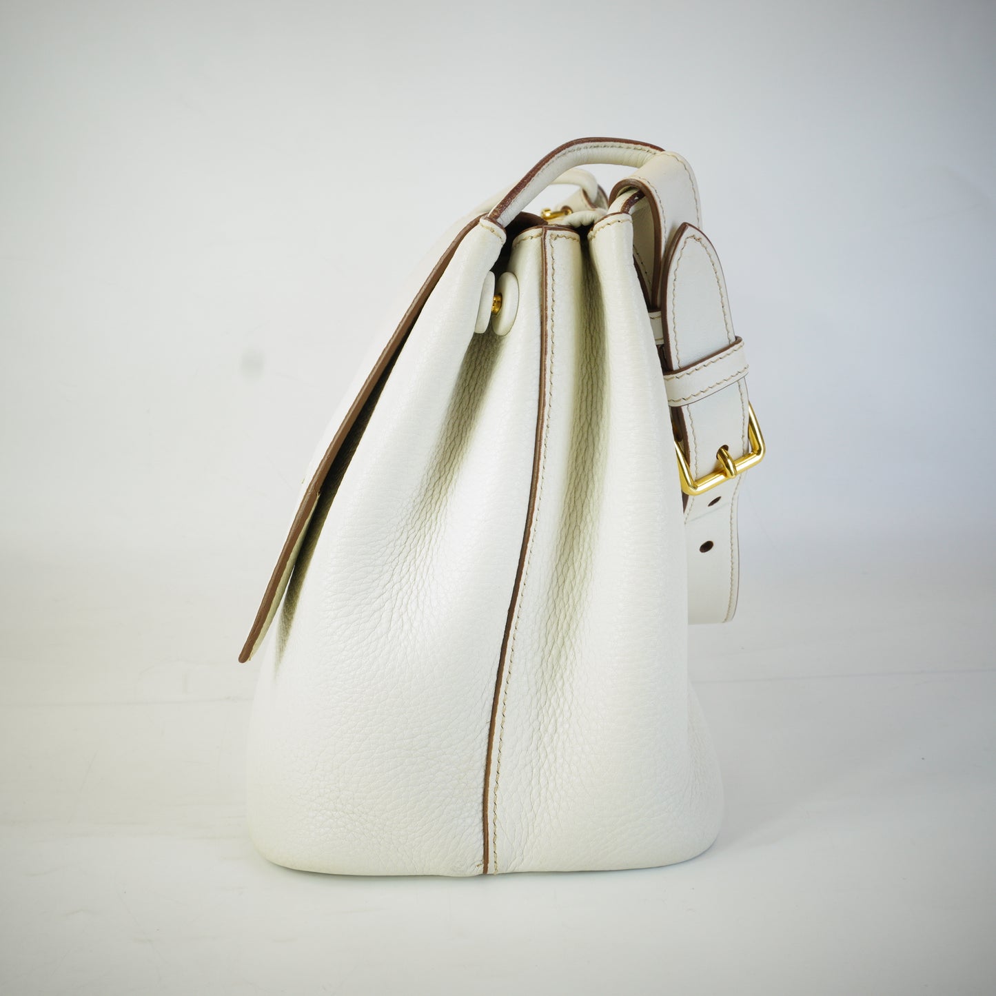 Prada Lychee Leather Should Bag GHW Medium
