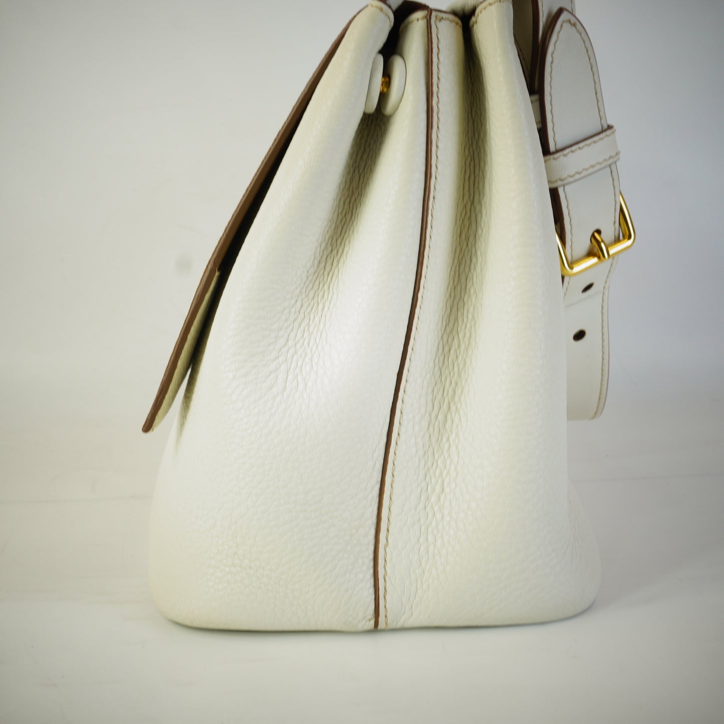 Prada Lychee Leather Should Bag GHW Medium