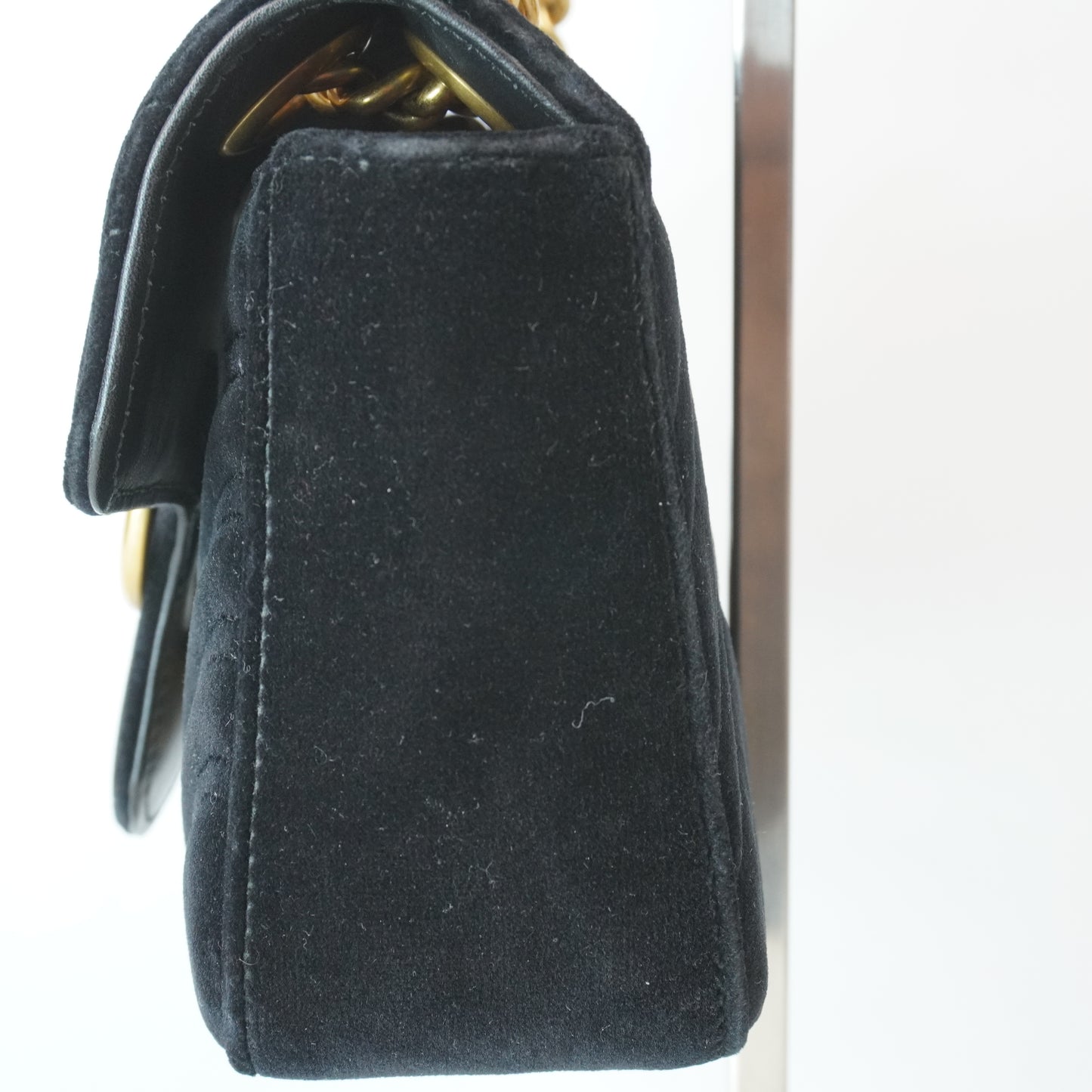 Gucci GG Marmont Metallese Velver Shoulder  Bag