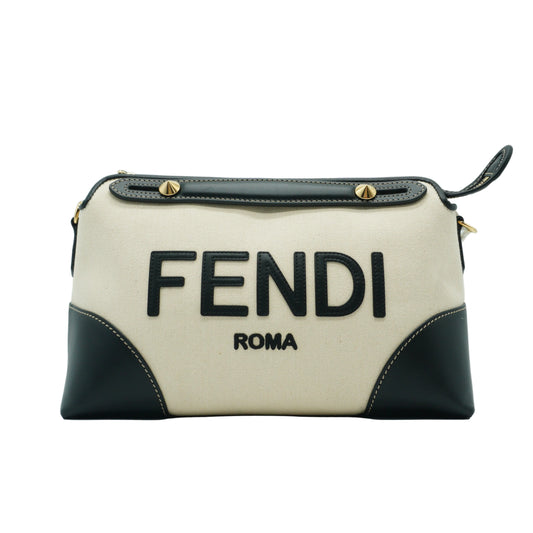 Fendi	By the Way Canvas & Leather Boston Bag Medium GHW