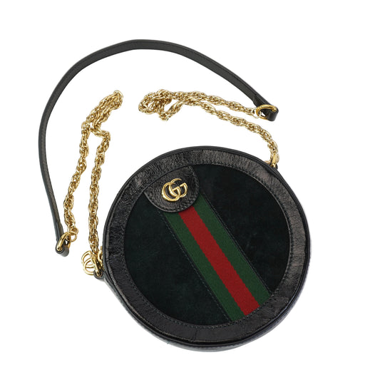 Gucci Suede Ophidia Round Mini