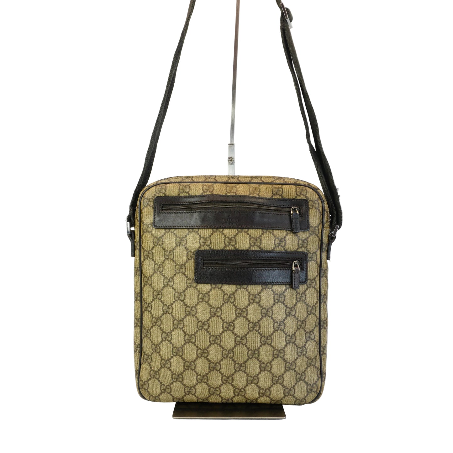 Gucci GG Supreme Mono Messenger Bag Small SHW