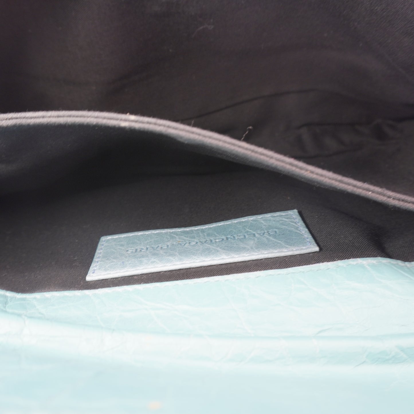Balenciaga Giant Brogues Covered Leather Envelope Flap Clutch Bag