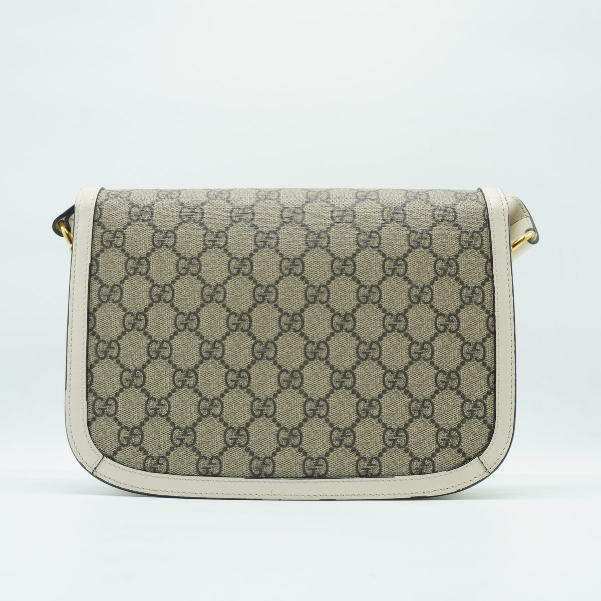Gucci	Horsebit 1955 Medium Shoulder Bag Beige/White GHW