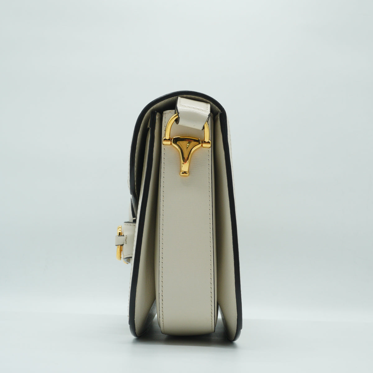 Gucci	Horsebit 1955 Medium Shoulder Bag Beige/White GHW