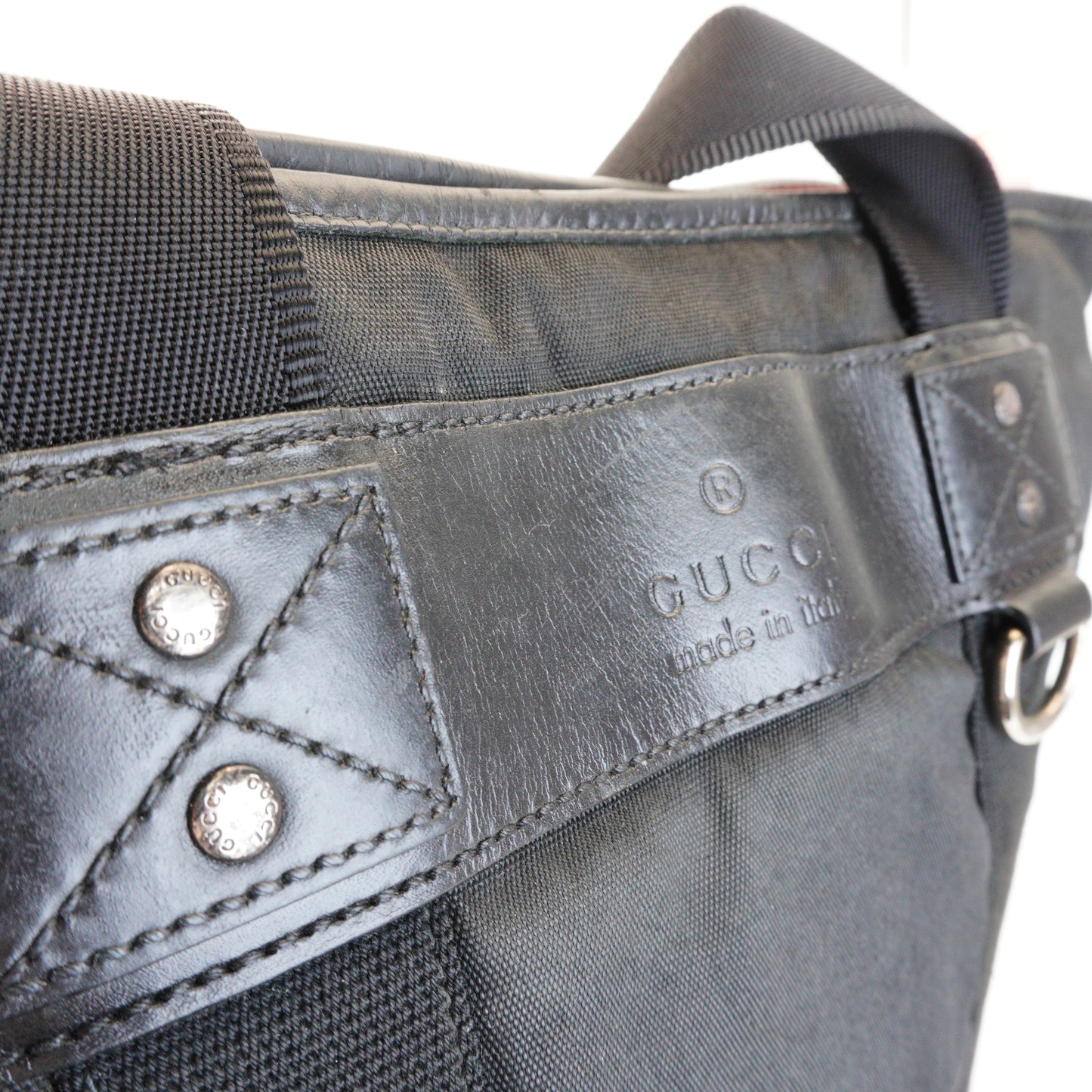 Gucci Nylon Tote Black Large SHW