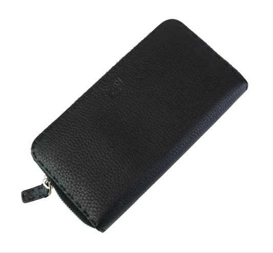 Fendi Roma Selleria Black Long Zippy Wallet (gender-neutral)