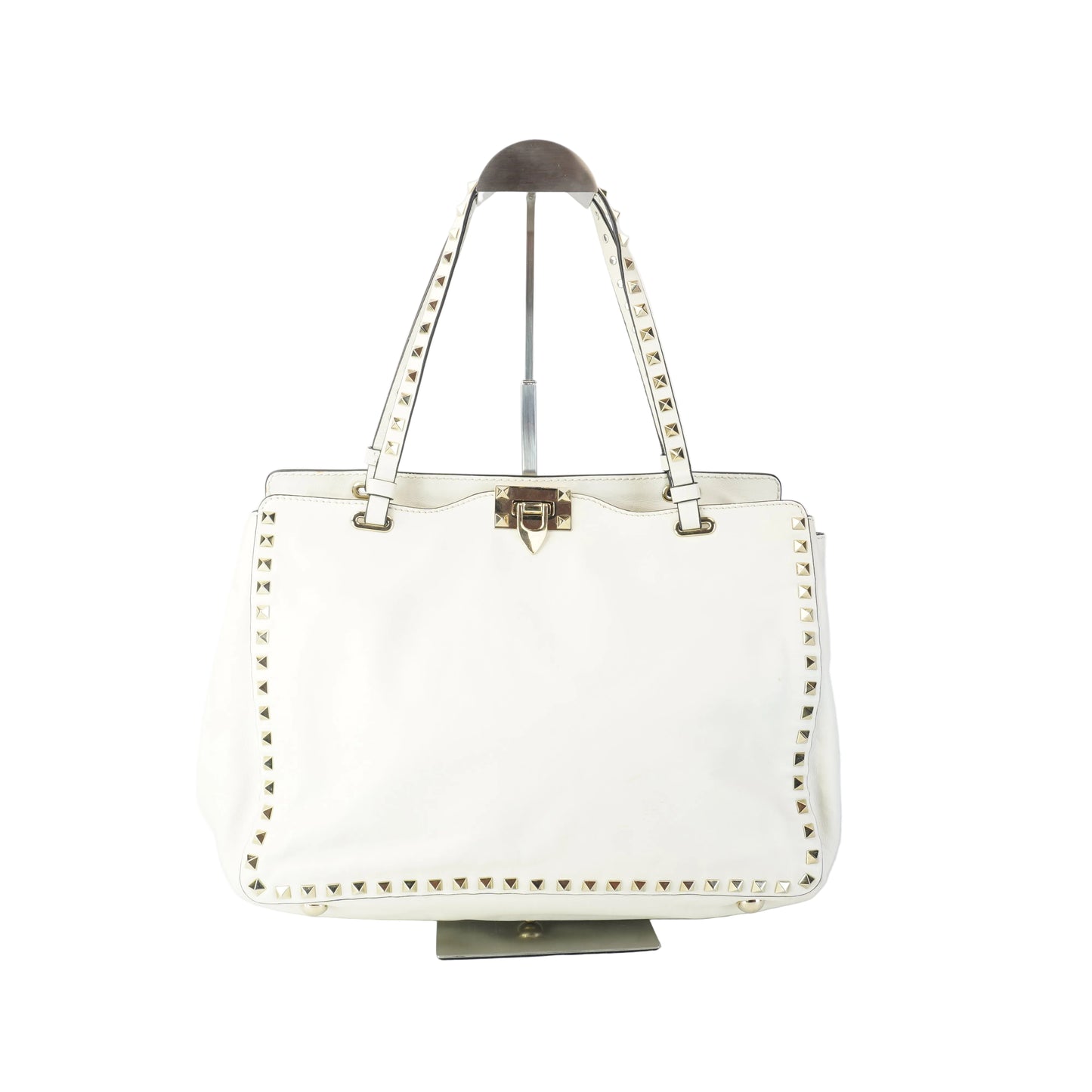 Valentino Rockstud Tote off white