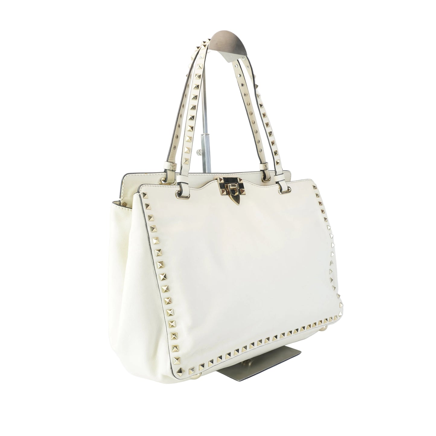 Valentino Rockstud Tote off white