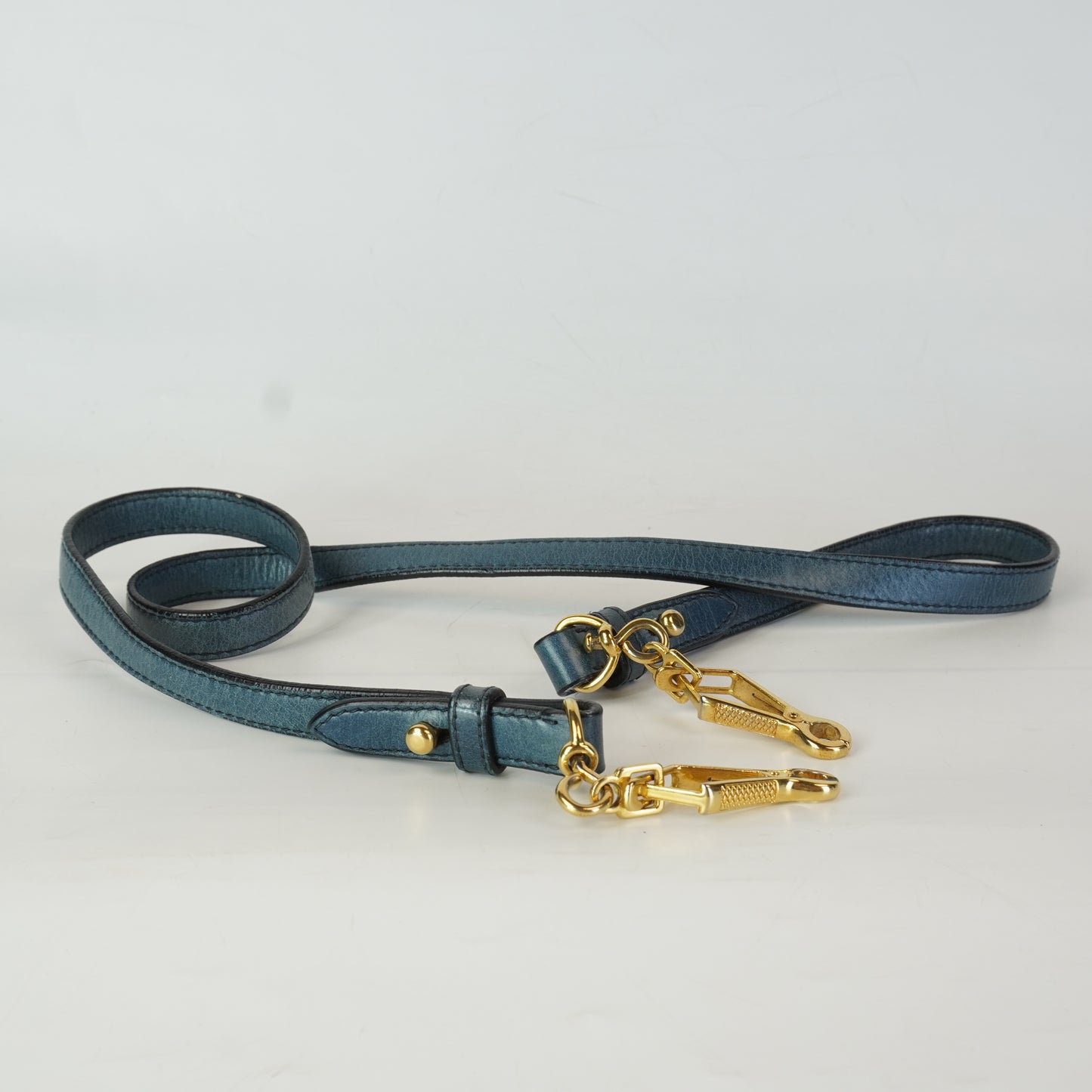 Miu Miu 	Matellase Leather Tote Blue