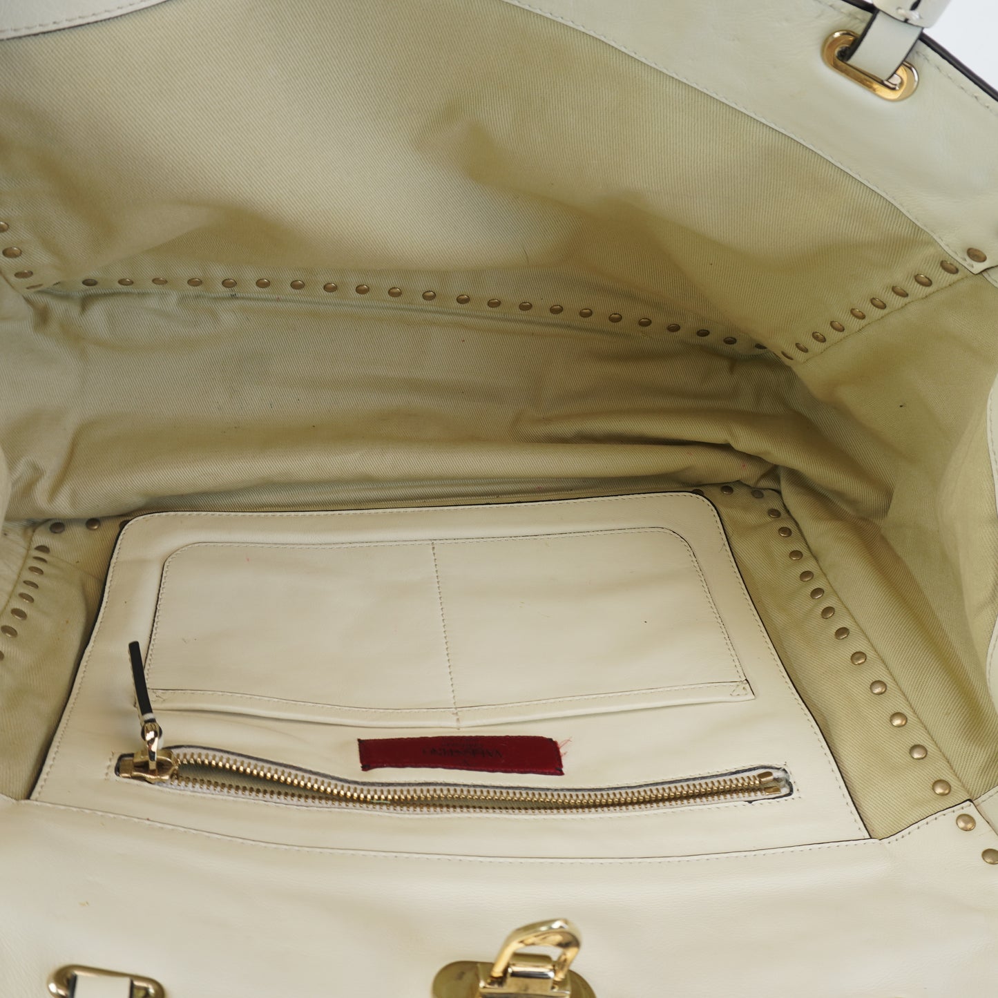 Valentino Rockstud Tote off white