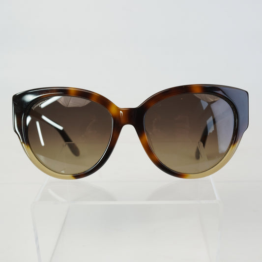 Ferragamo Brown Tortoise Cat's Eye