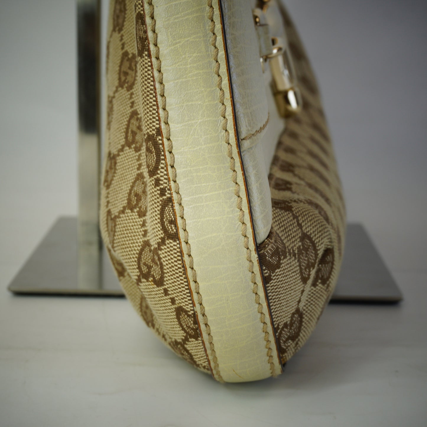 Gucci Hasler Web Hobo Bag GHW Small