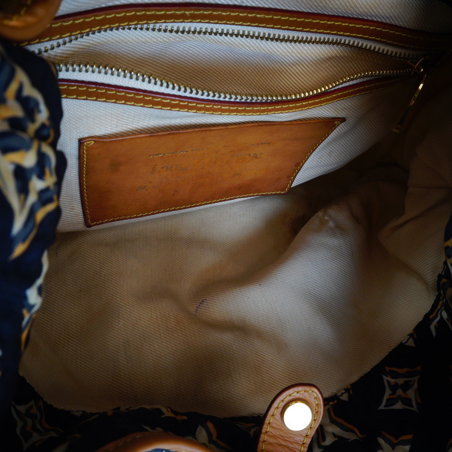 Louis Vuitton	Navy Blue Mono Bulles MM Bag GHW