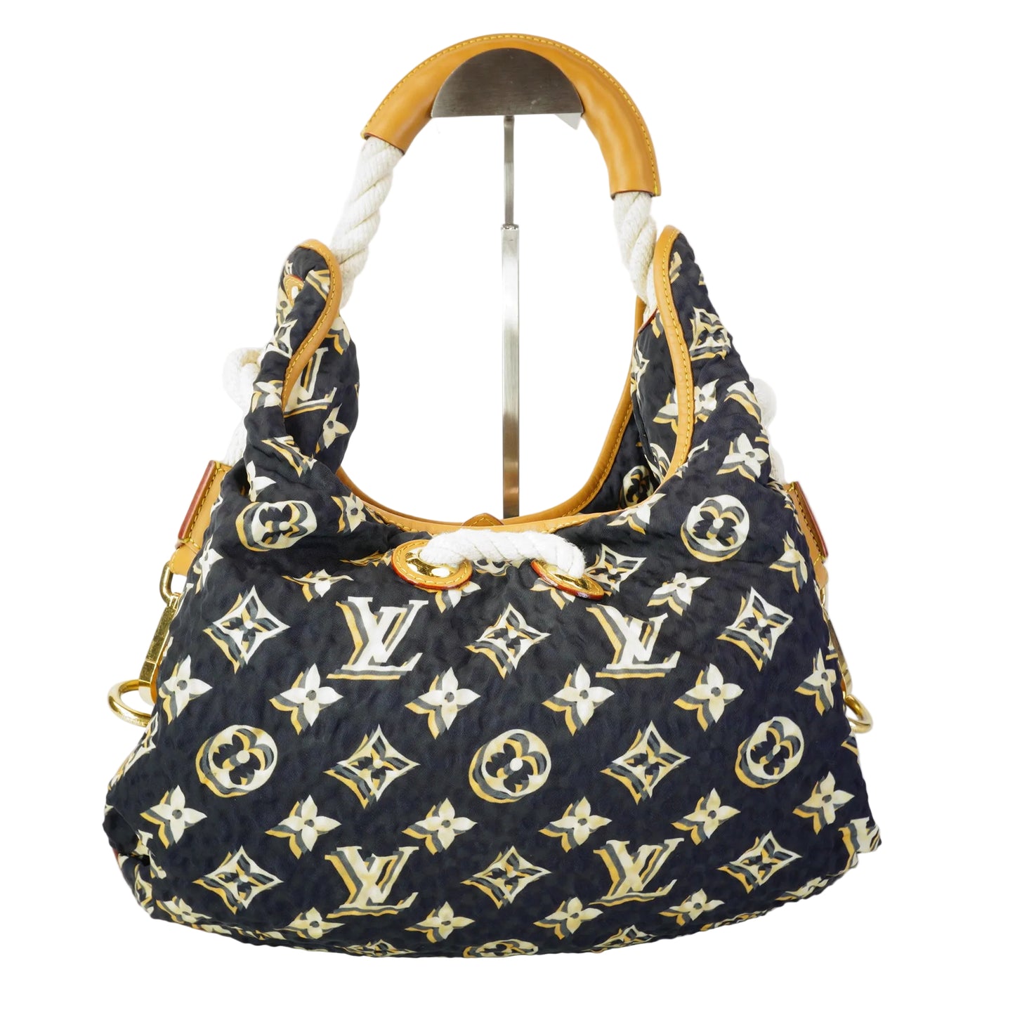 Louis Vuitton	Navy Blue Mono Bulles MM Bag GHW