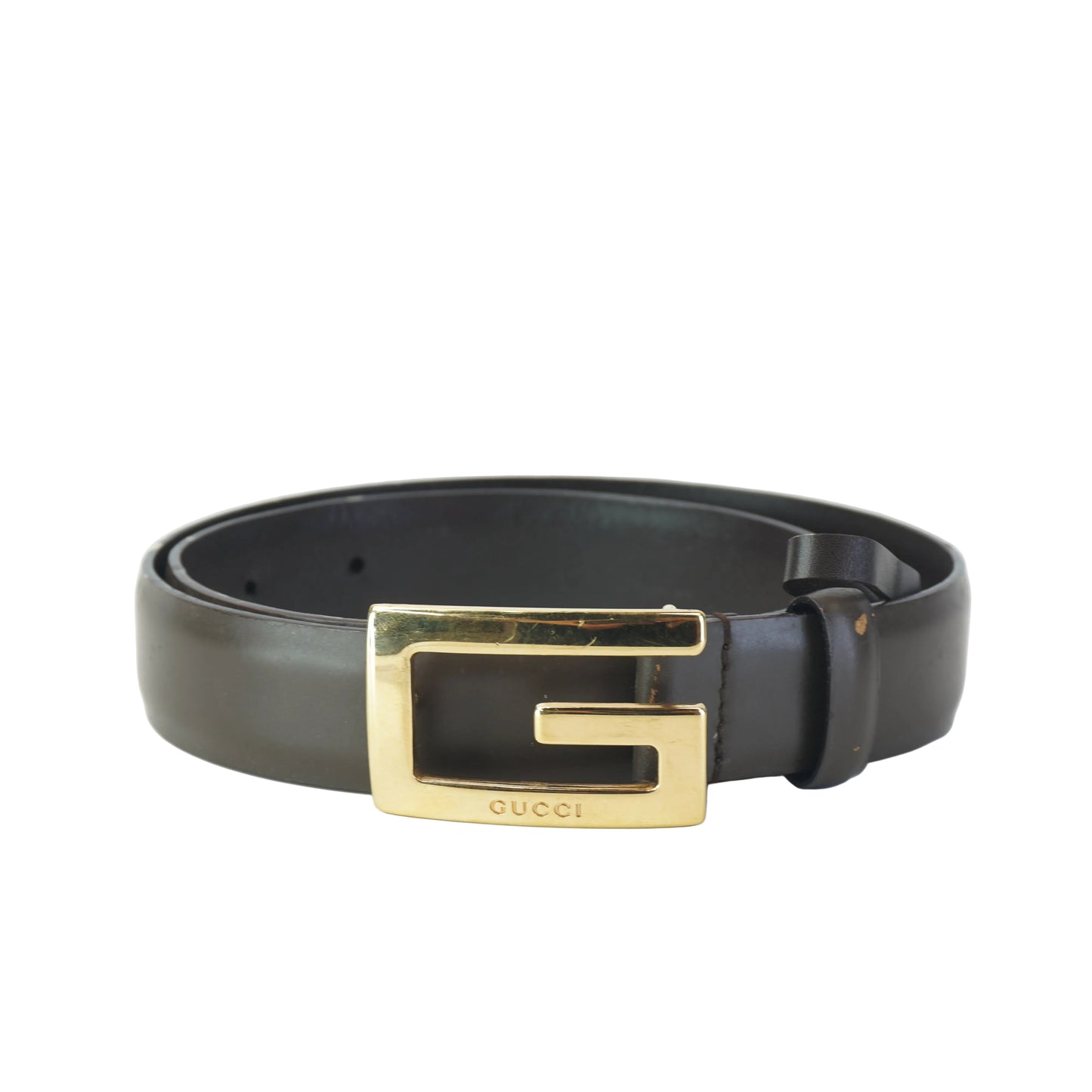 Gucci Brown Belt G Buckle Size 65/26
