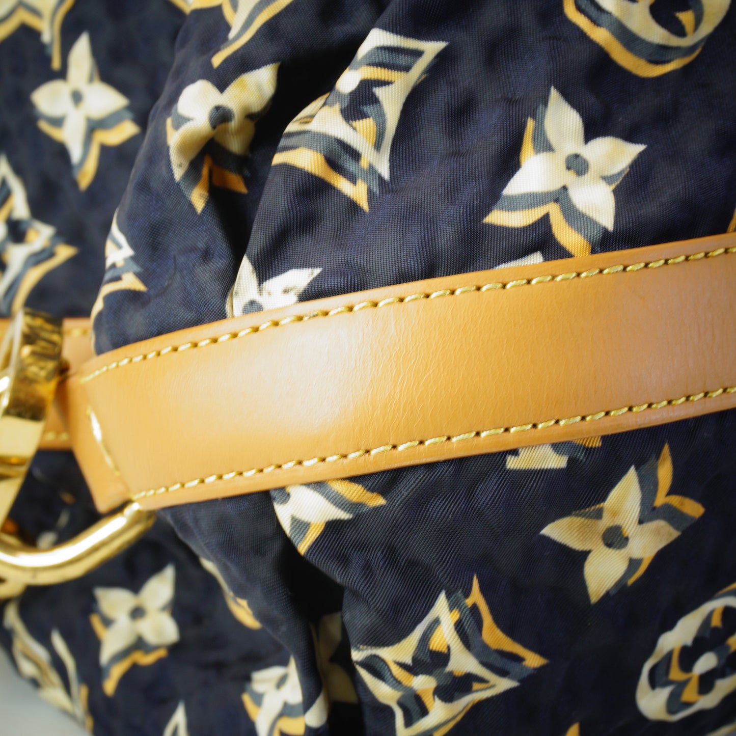 Louis Vuitton	Navy Blue Mono Bulles MM Bag GHW