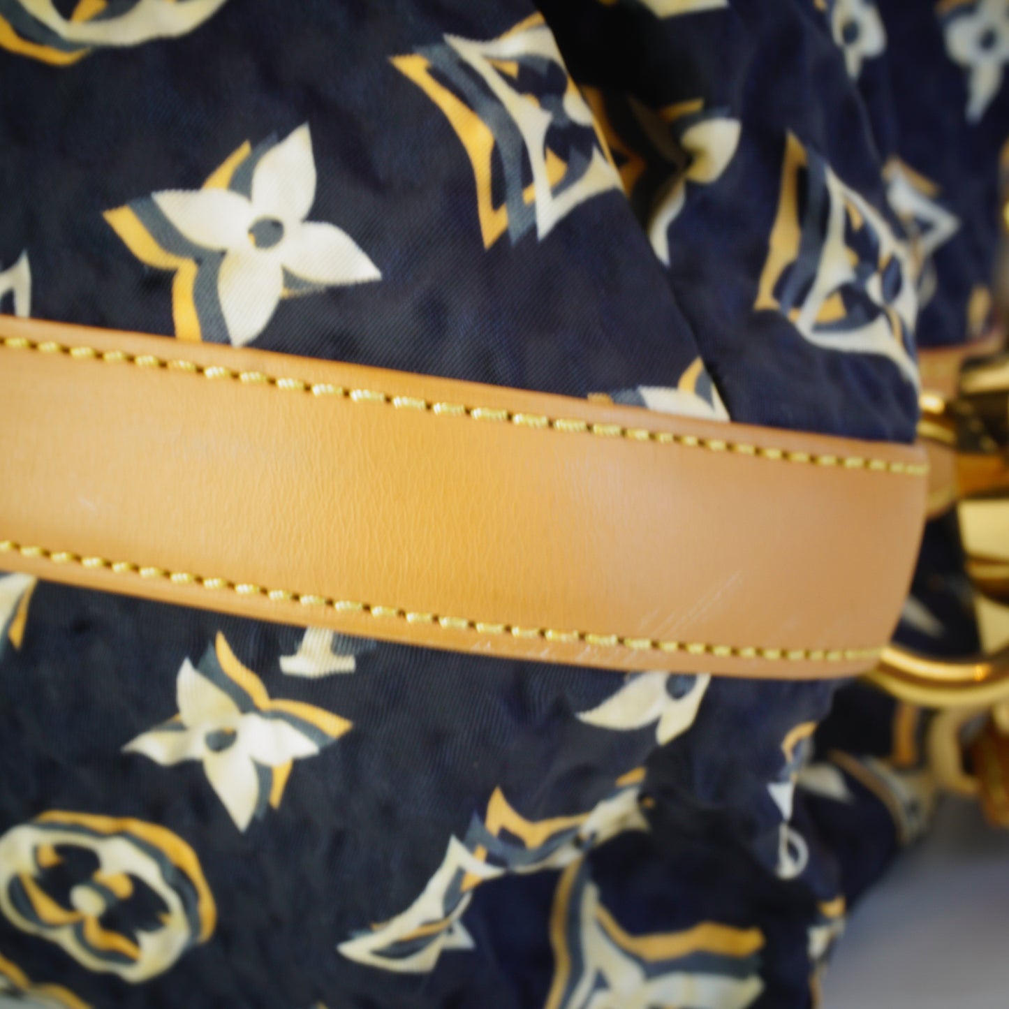 Louis Vuitton	Navy Blue Mono Bulles MM Bag GHW