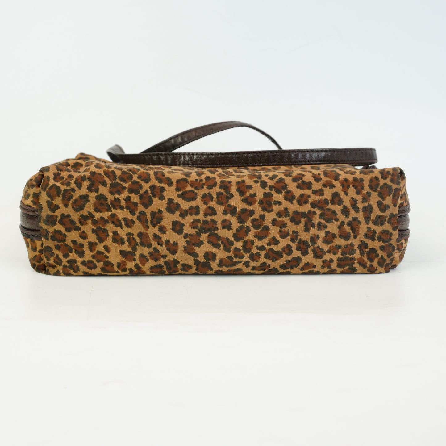 Bottega Veneta Leopard Print Nylon Shoulder Bag Small GHW