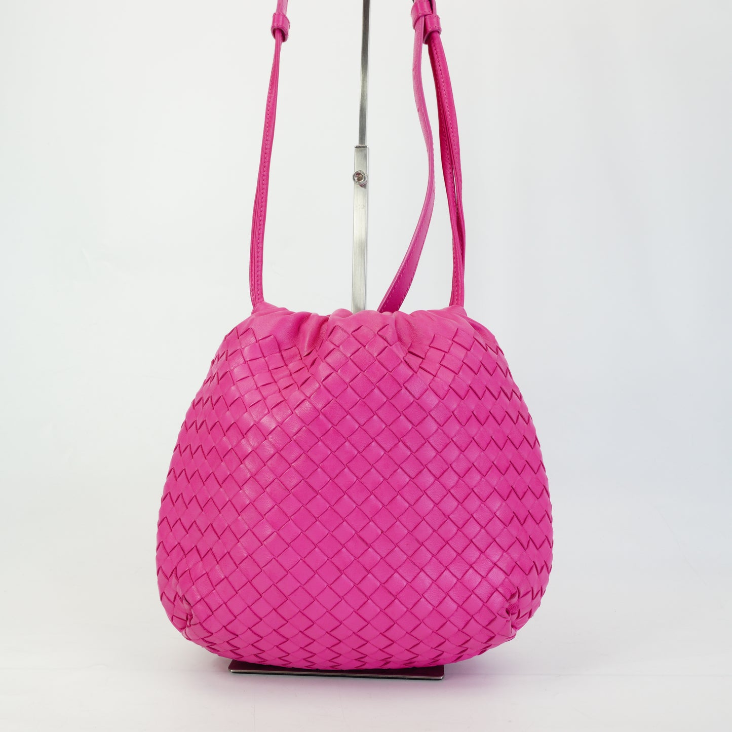 Bottega Veneta Handwoven Intrecciato Crossbody Pink Small MHW