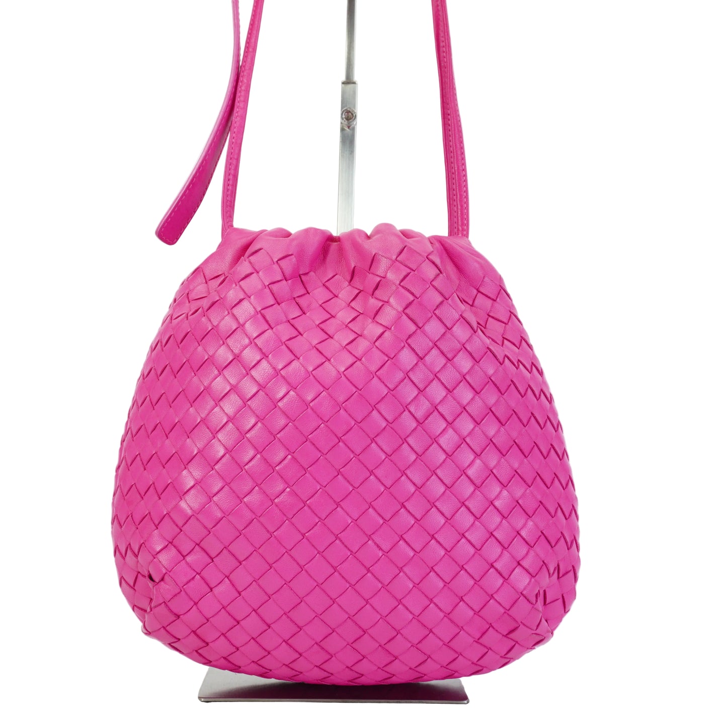 Bottega Veneta Handwoven Intrecciato Crossbody Pink Small MHW