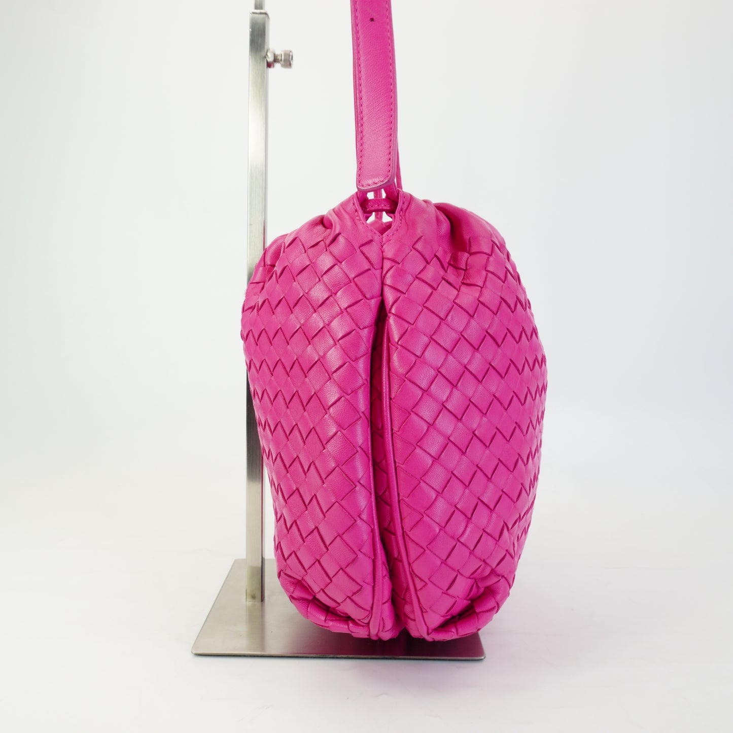 Bottega Veneta Handwoven Intrecciato Crossbody Pink Small MHW