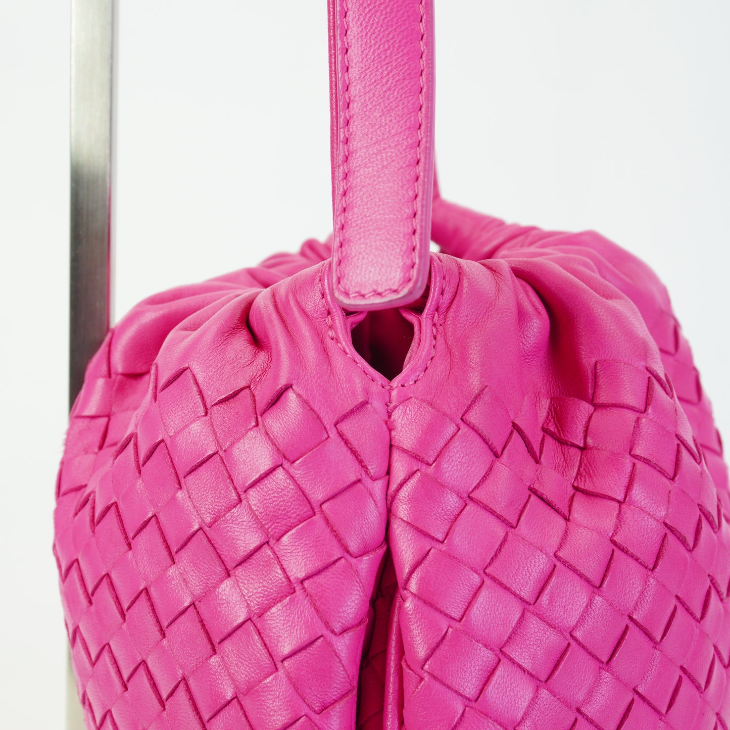 Bottega Veneta Handwoven Intrecciato Crossbody Pink Small MHW