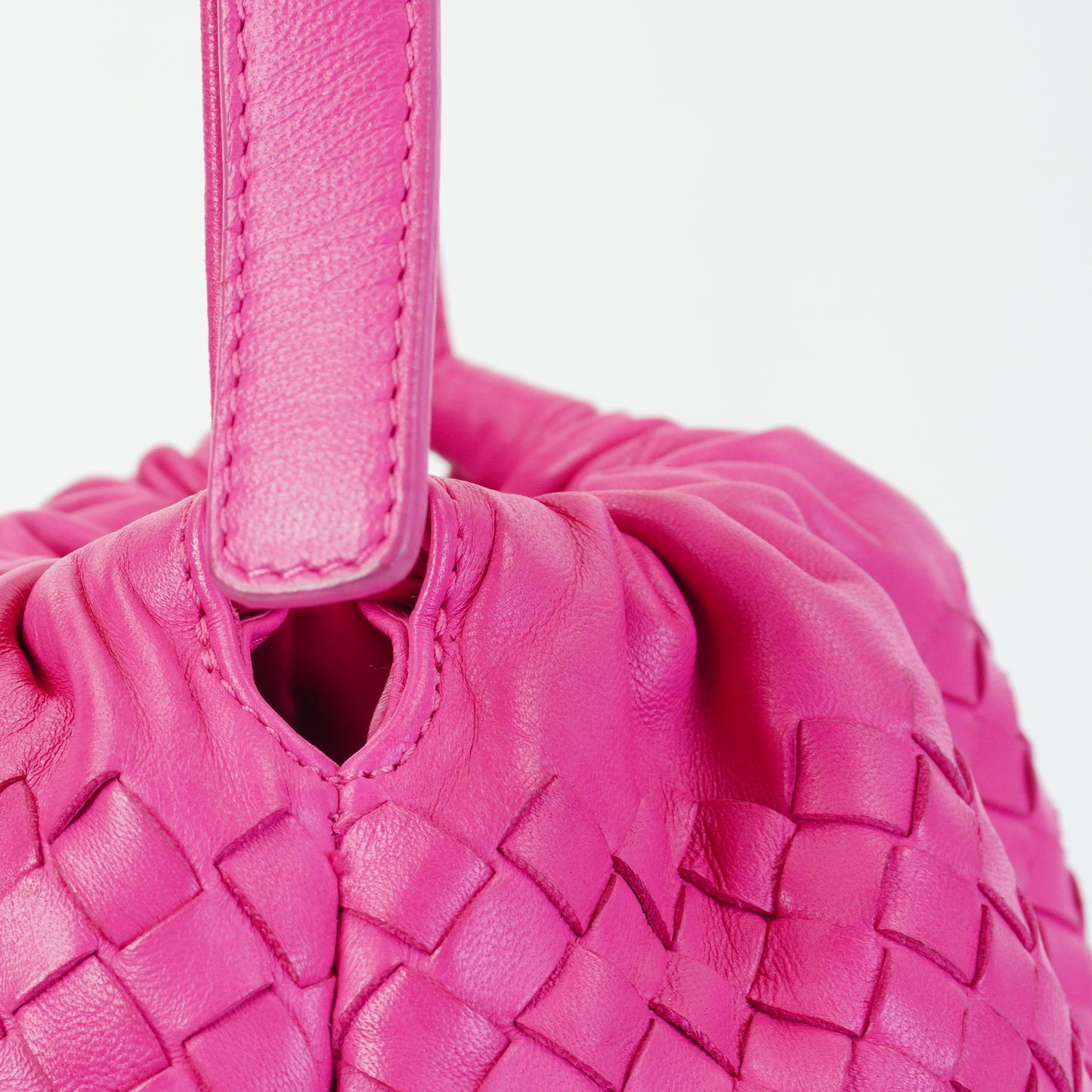 Bottega Veneta Handwoven Intrecciato Crossbody Pink Small MHW