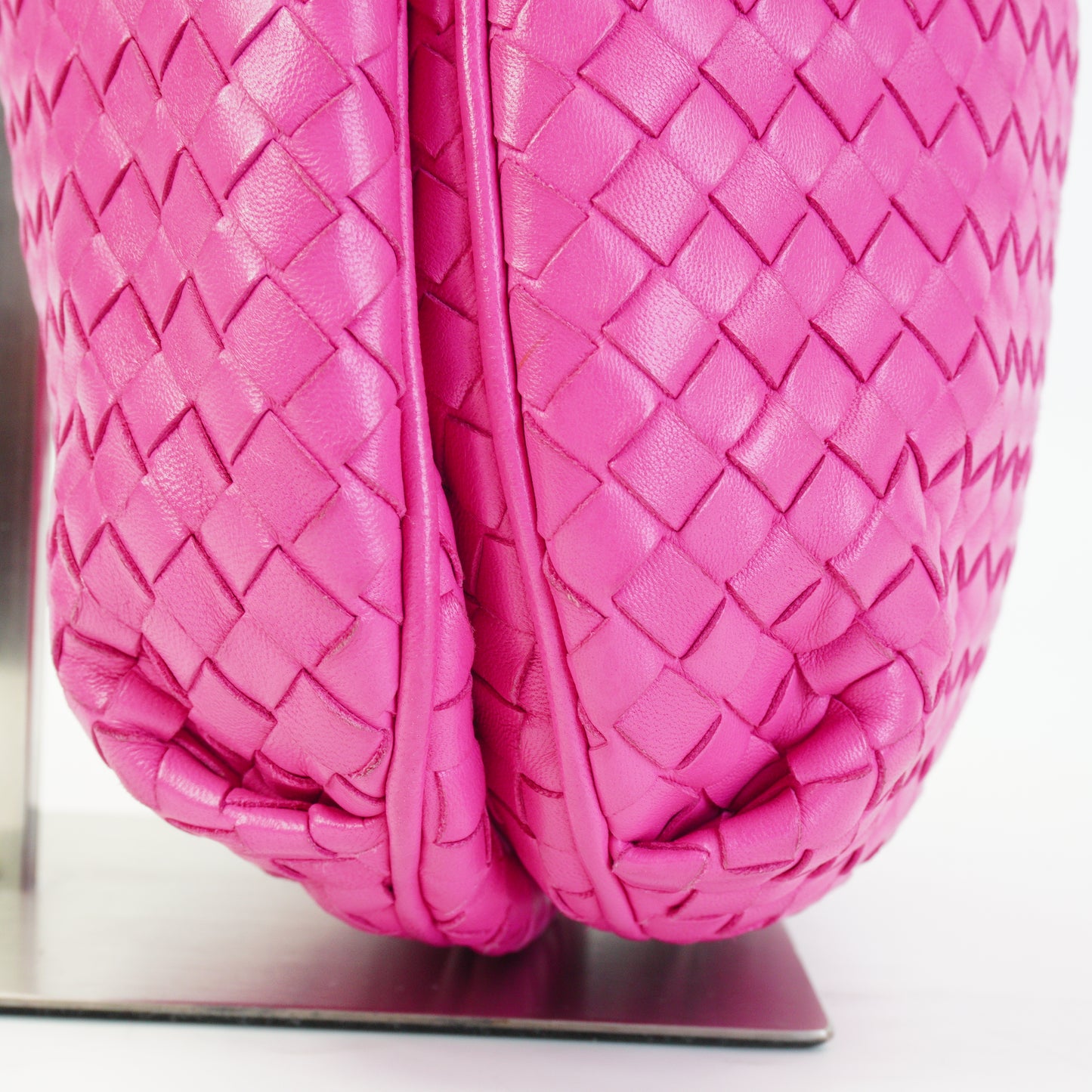 Bottega Veneta Handwoven Intrecciato Crossbody Pink Small MHW