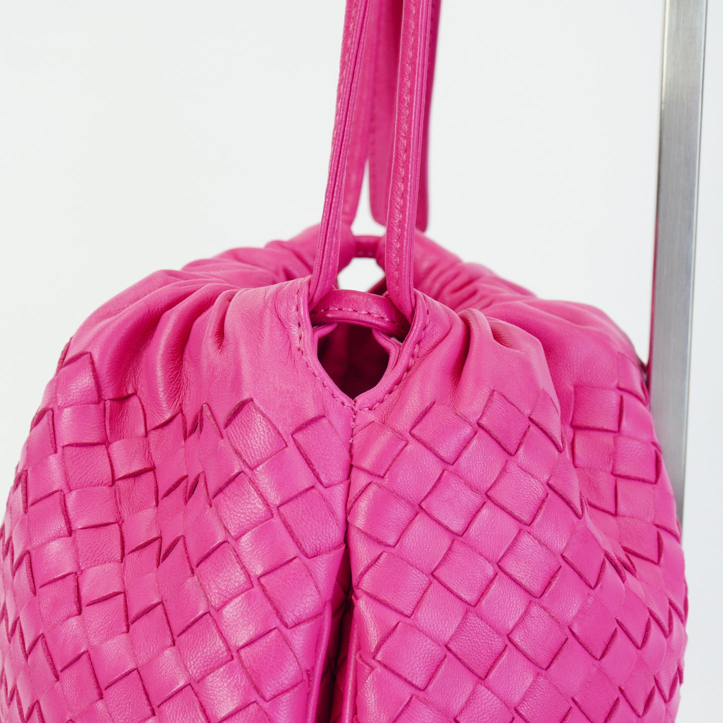 Bottega Veneta Handwoven Intrecciato Crossbody Pink Small MHW