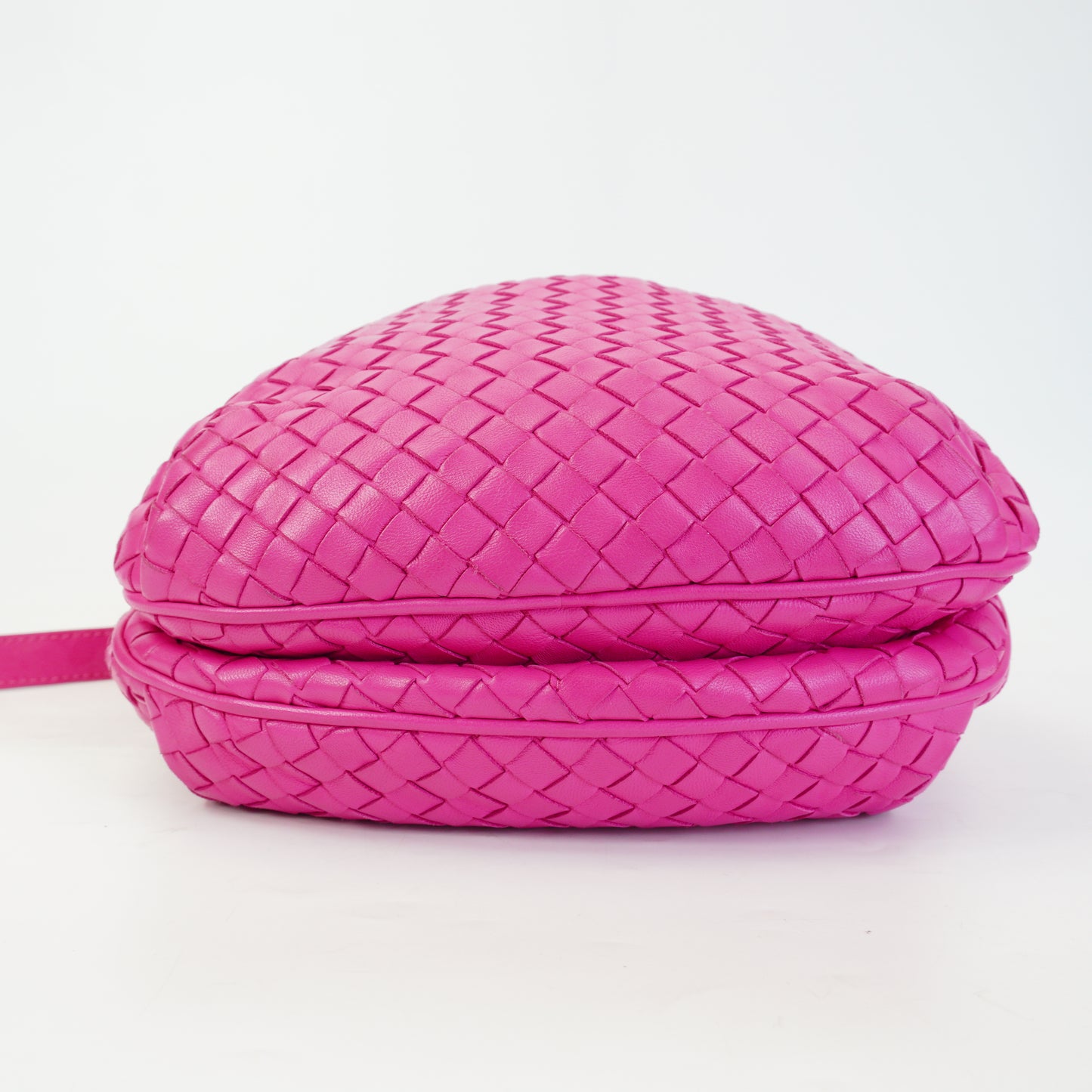 Bottega Veneta Handwoven Intrecciato Crossbody Pink Small MHW