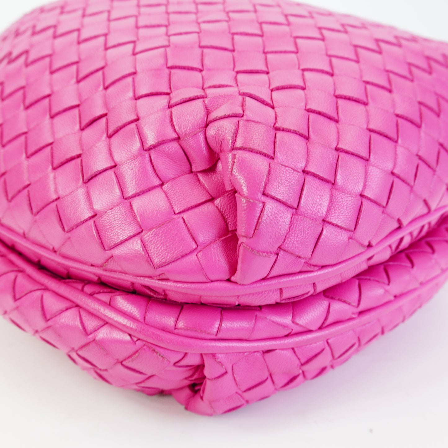 Bottega Veneta Handwoven Intrecciato Crossbody Pink Small MHW