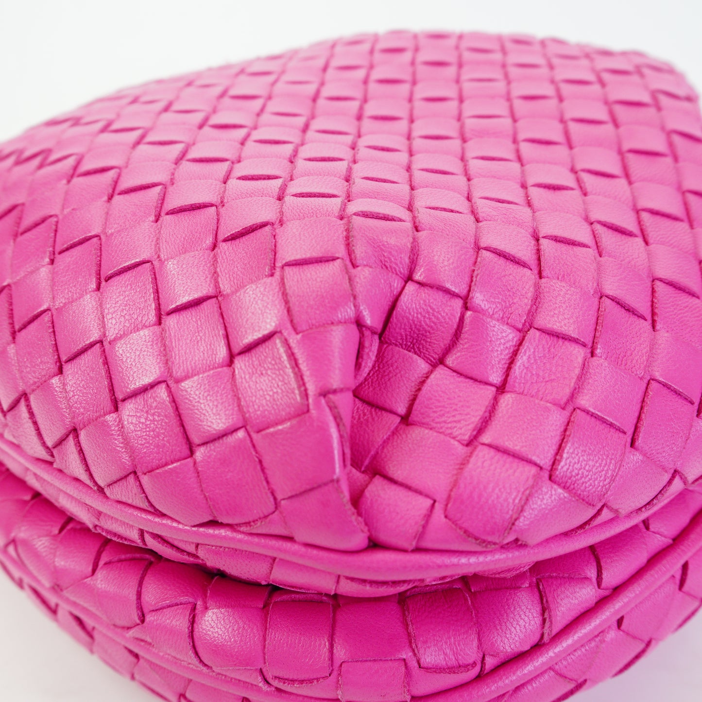 Bottega Veneta Handwoven Intrecciato Crossbody Pink Small MHW