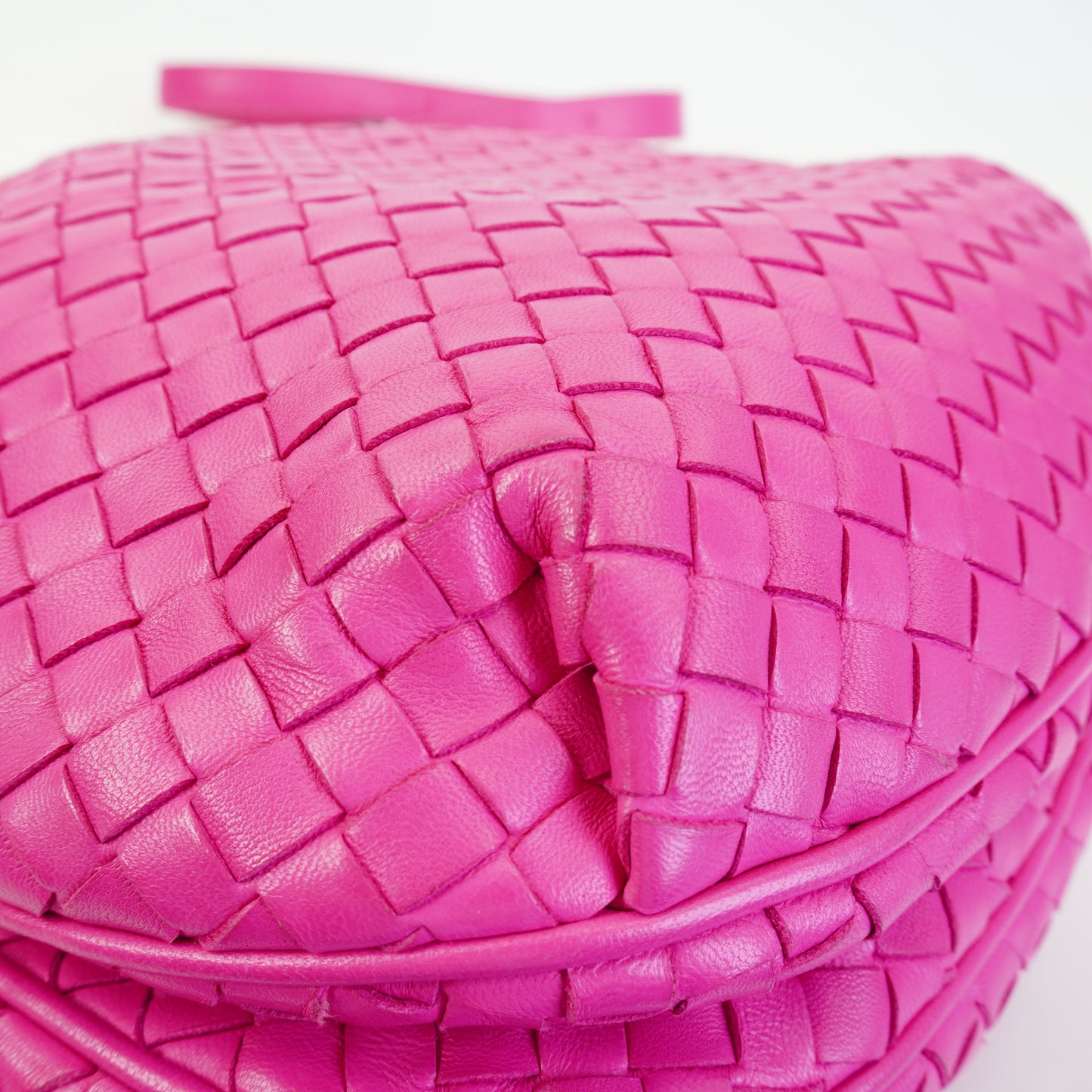 Bottega Veneta Handwoven Intrecciato Crossbody Pink Small MHW