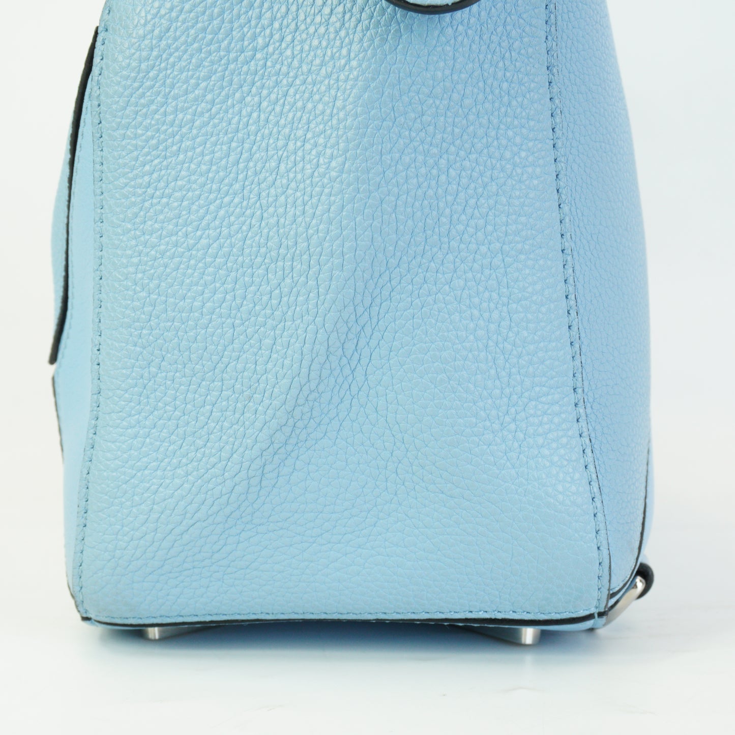 Loewe	Puzzle Gingham Soft Blue Leather Medium MHW