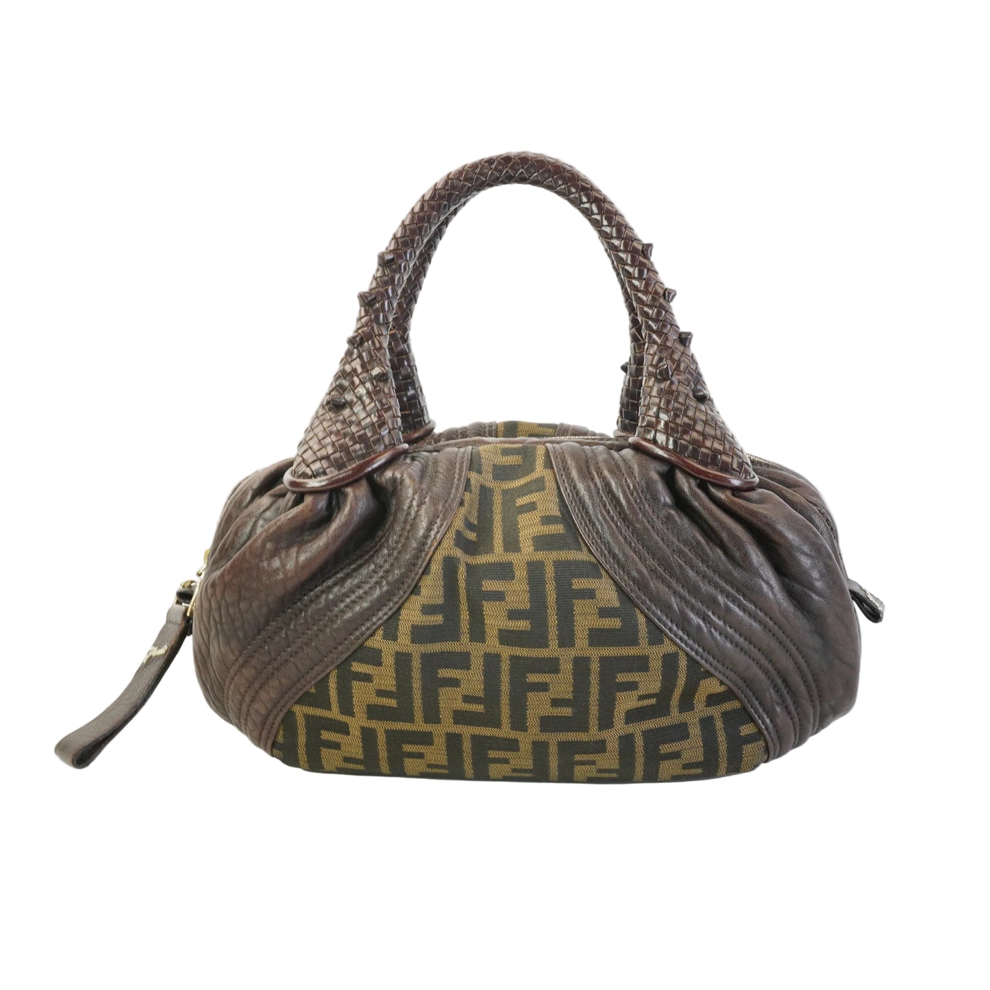Fendi Zucca Brown Spy Bag GHW Medium