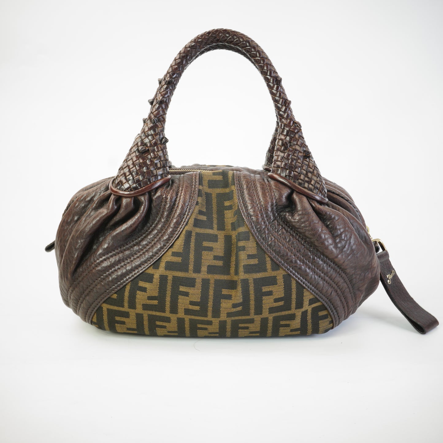 Fendi Zucca Brown Spy Bag GHW Medium