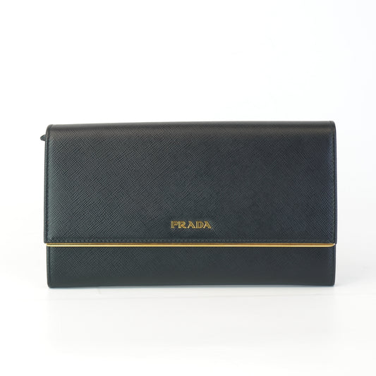 Prada Saffiano Wallet Black