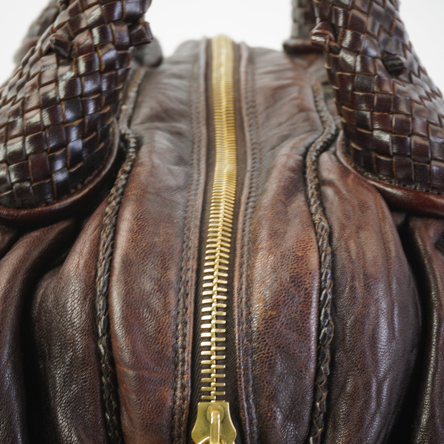 Fendi Zucca Brown Spy Bag GHW Medium