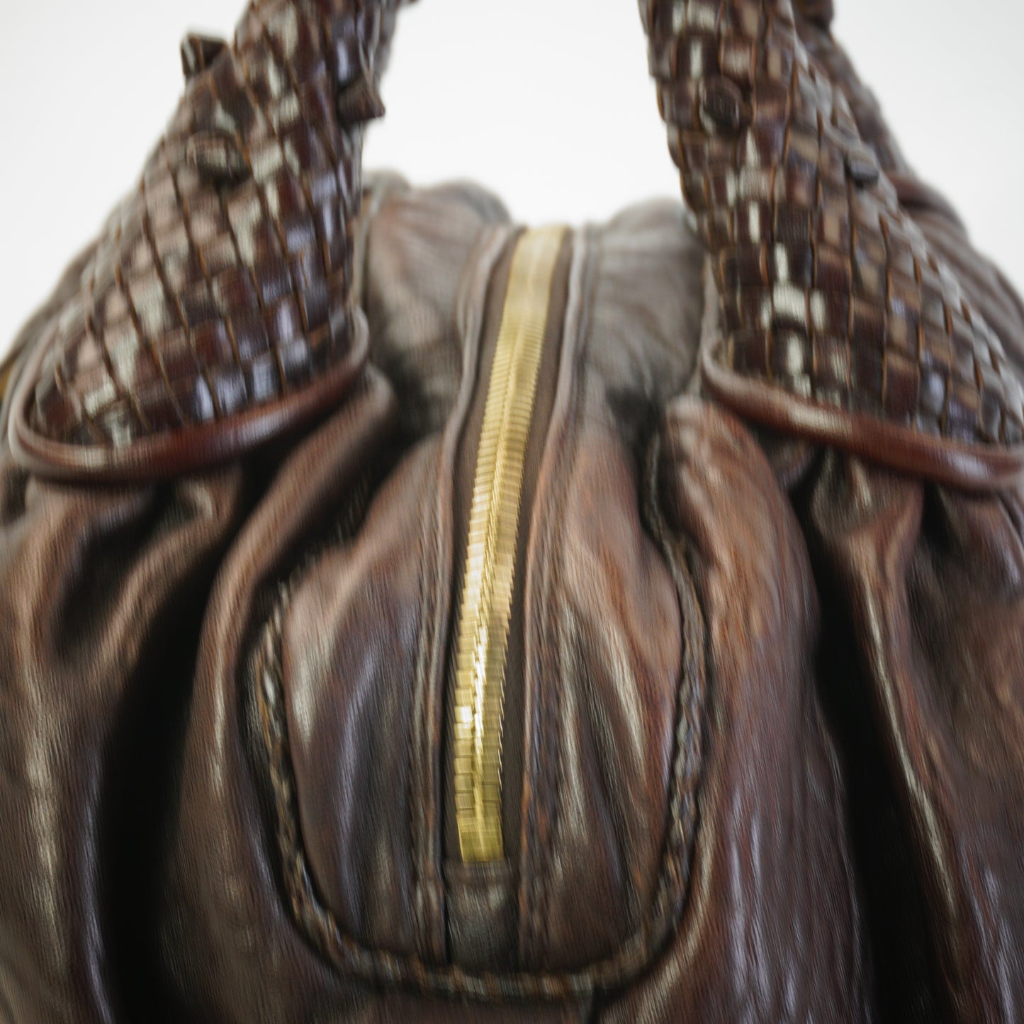 Fendi Zucca Brown Spy Bag GHW Medium